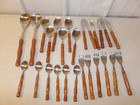 26 Pc Wood Handle Stainless Taiwan Flatware Old COLONY 6 Place Settings  + — photo 1