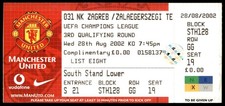 Ticket 2002 Manchester United vs. Zalaegerszegi Champions League  40451
