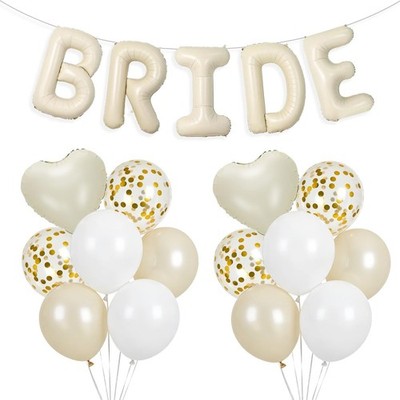 Bride to Be Luftballons, Bride Deko Ballon, Cremeweiß Buchstaben Ballons mit ...