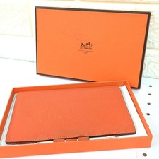 Auth Hermes Agenda Orange Notebook Cover Leather Silver 925 Mechanical Pencil