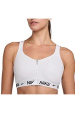 Nike Women's Padded Front-Zip High Support Sports Bra White