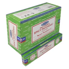 Satya Nag Champa Spicy Patchouli Incense Sticks Agarbatti 180 Grams Box | 12 PCS