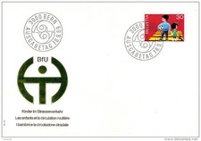 SWITZERLAND EMBOSSED FDC 1969 CHILDREN AT PEDESTRIAN CROSS WALK
