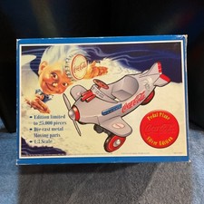 Coca-Cola Pedal Plane Silver Edition Die Cast Model Original Silver Red Blue