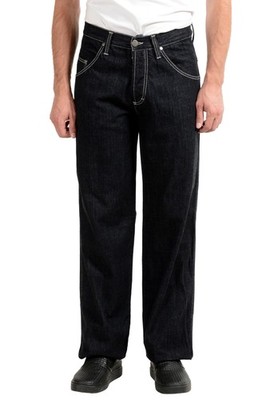 Gianfranco Ferre Men's Dark Blue Straight Leg Jeans