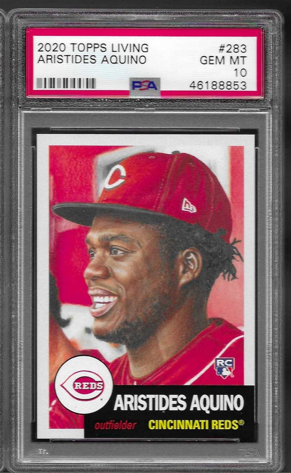 2020 Topps Living Set # 283 ARISTIDES AQUINO RC GEM MINT PSA 10 Cincinnati Reds