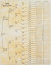 15 Pack Family Tree Charts to Fill in - Blank 8 Generation Genealogy Poster for