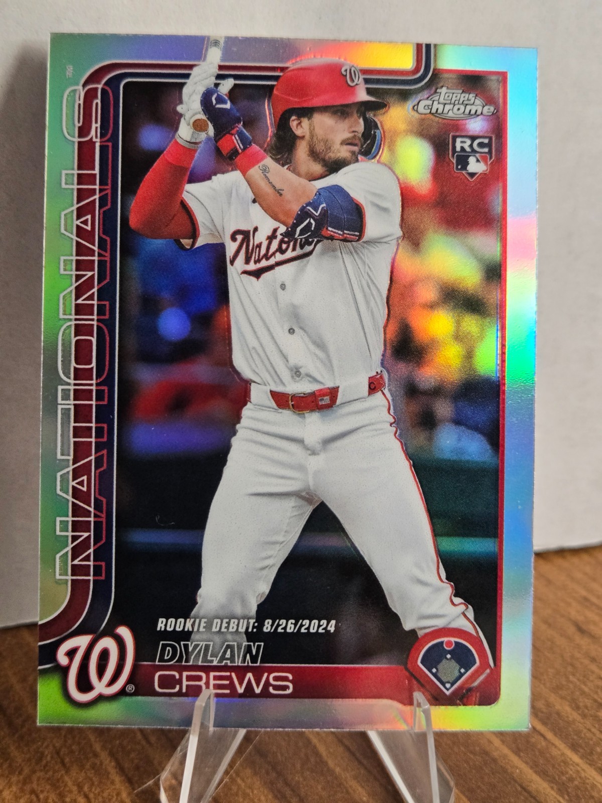 2025 Topps Chrome Update Dylan Crews #USC190 Rookie Debut/Refractor - Nationals