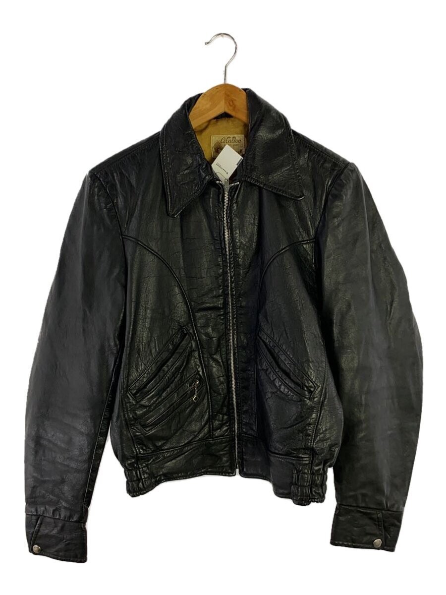 Men's Black Horse Leather Blouson Jacket Style 447  