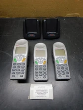 AVAYA WLAN 6140 Part Lot -- 3 Handsets, 2 6100 Series Chargers, 1 New Battery