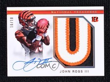 2017 Panini National Treasures Holo Gold 10/10 John Ross III #RMS-JR3 Auto 4wf