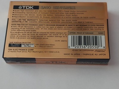 tdk sa 90 cassette tape In Original Packaging | eBay