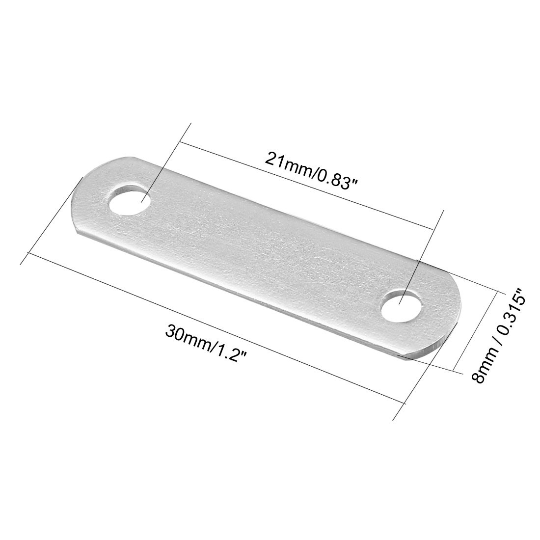 Repair Plate, 30mmx8mm, Flat Fixing Mending Corner Brace Bracket Connector 10pcs