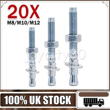 20PCS M8/M10/M12 PALLET RACKING FLOOR CONCRETE GROUND ANCHOR FIXING BOLTS BOLT