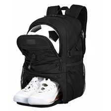 Soccer Backpack, Large Water-Resistant Sports Bag with Ball  Shoe Compartmen...