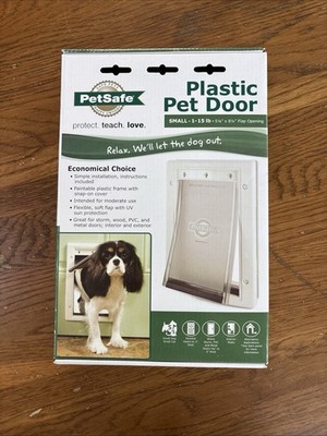 PetSafe Plastic Soft Flap Pet Door For Small Dogs & Cats 1-15 Lbs  Open Box