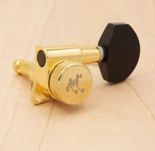 Tone Ninja Ebony Large Tuner Buttons (6) fits Tone Ninja, Kluson tuners