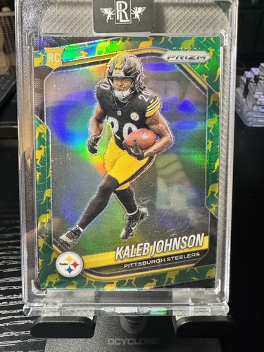 2025 Panini Prizm - Rookies Kaleb Johnson #375 Kangaroo Prizm /61 (RC)