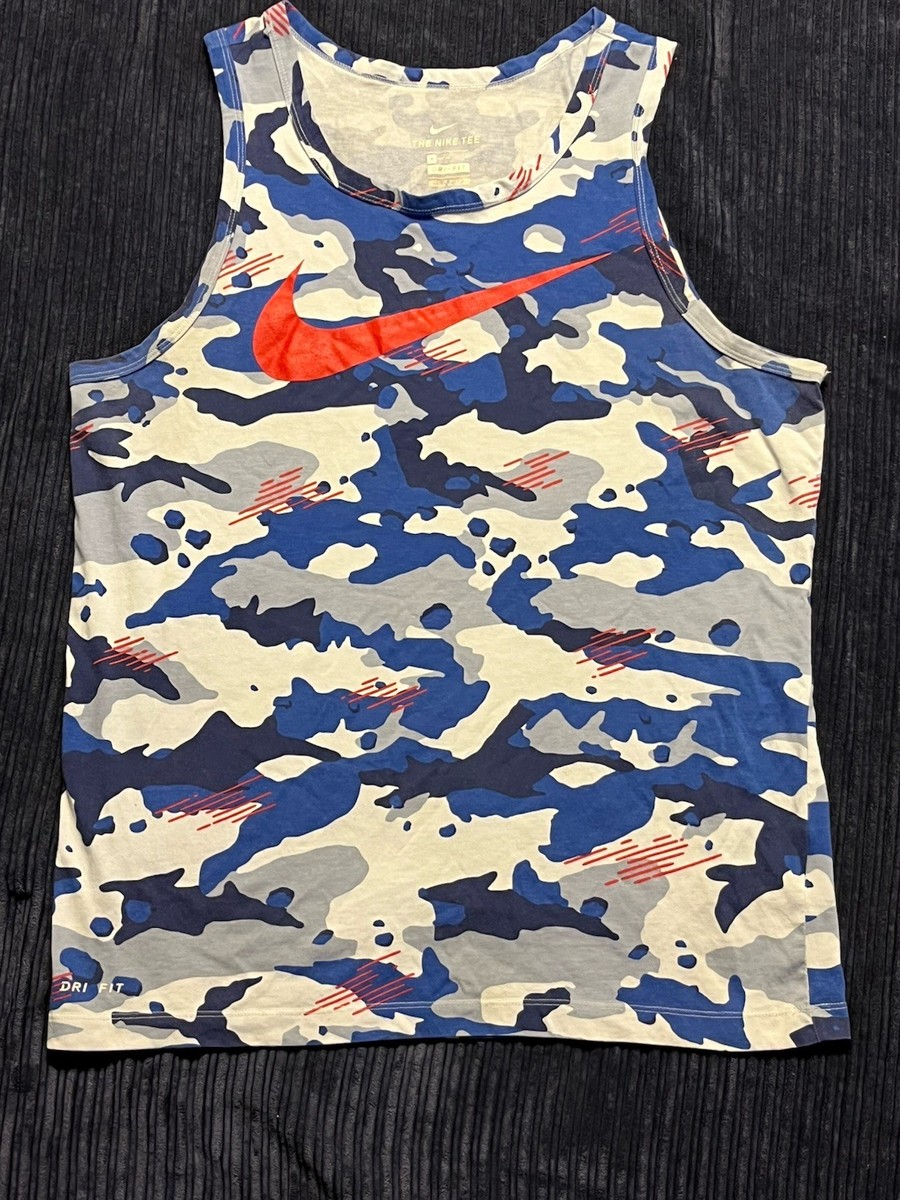 nike men's dry camo swoosh tank top