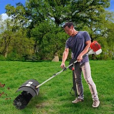 Heavy Duty Power Sweeper 52cc Gas Power Broom For Snow Dirt Artificial Turf