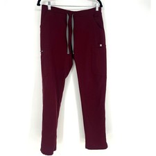 Figs Women's Burgundy Yola Skinny Pants Size Small