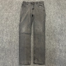 Levi's 502 Tapered Jeans Boys 18 Black Denim 5-Pockets Dark Wash Streetwear