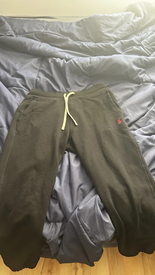 Pantalones deportivos Polo Ralph Lauren para hombre talla M negros/rojos Foto 3 de 3