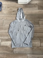 Nike Jordan therma-fit Full Zip sz Medium Gray Hoodie Fleece Lined Athletic