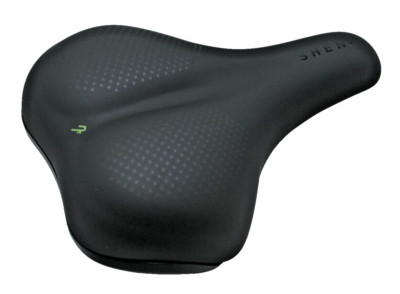 Cube Natural Fit Shen Fahrradsattel black glossy/green Fahrradsattel
