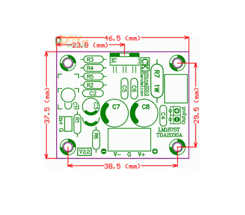 Amplificatore audio stereo 20 W HIFI monocanale LM1875T modulo scheda kit fai da te - Foto 4 di 4