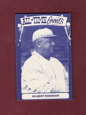 WILBERT ROBINSON, Dodgers TCMA All-Time Greats TYPE 3 strip card (NOT postcard)B