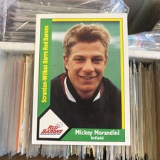 1990 CMC SCRANTON RED BARONS MICKEY MORANDINI Vtg Pre RC WILKES-BARRE RED BARONS