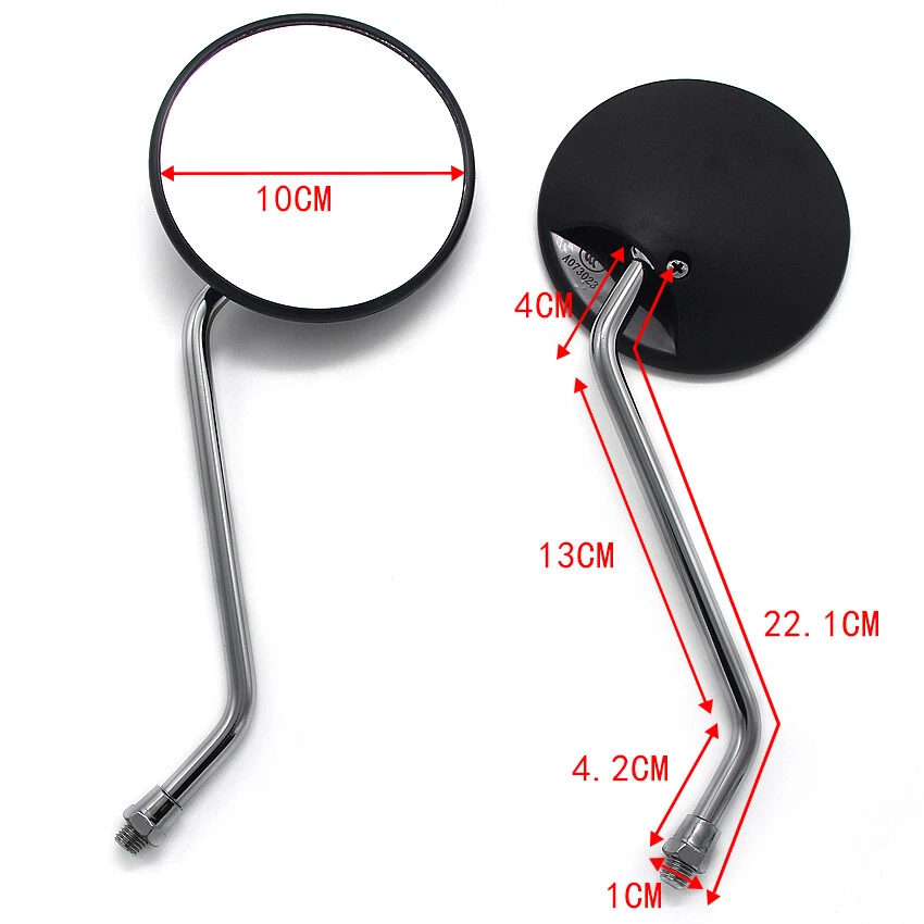 Espejo retrovisor moto para Honda XR75 XR80 XR100 XR125 XR185 XR200 XR250 Foto 4 de 4