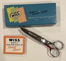 Vintage Wiss Pinking Shears Scissors Model CC 5 in Original Box Zigzag Cut 