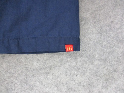 McDonalds Shirt Mens Medium Blue Apparel Collection Button Up Employee Uniform - Picture 3 of 11