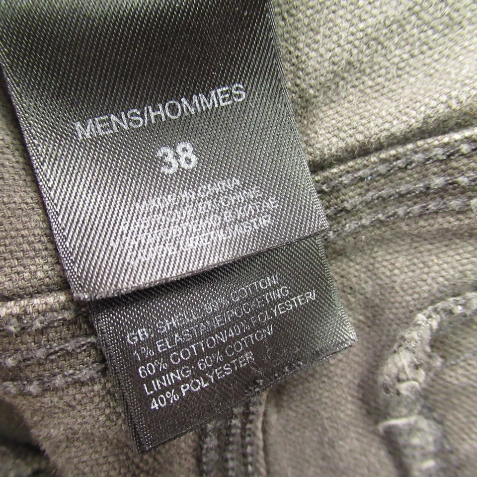 North Face 短裤男式 38 口袋纽扣轻便户外斜纹布灰色 — 第 4/4 张图片