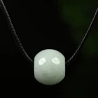 Certified Grade A Green 100% Natural Burma Jadeite Jade Pendant Lucky Bead 00231