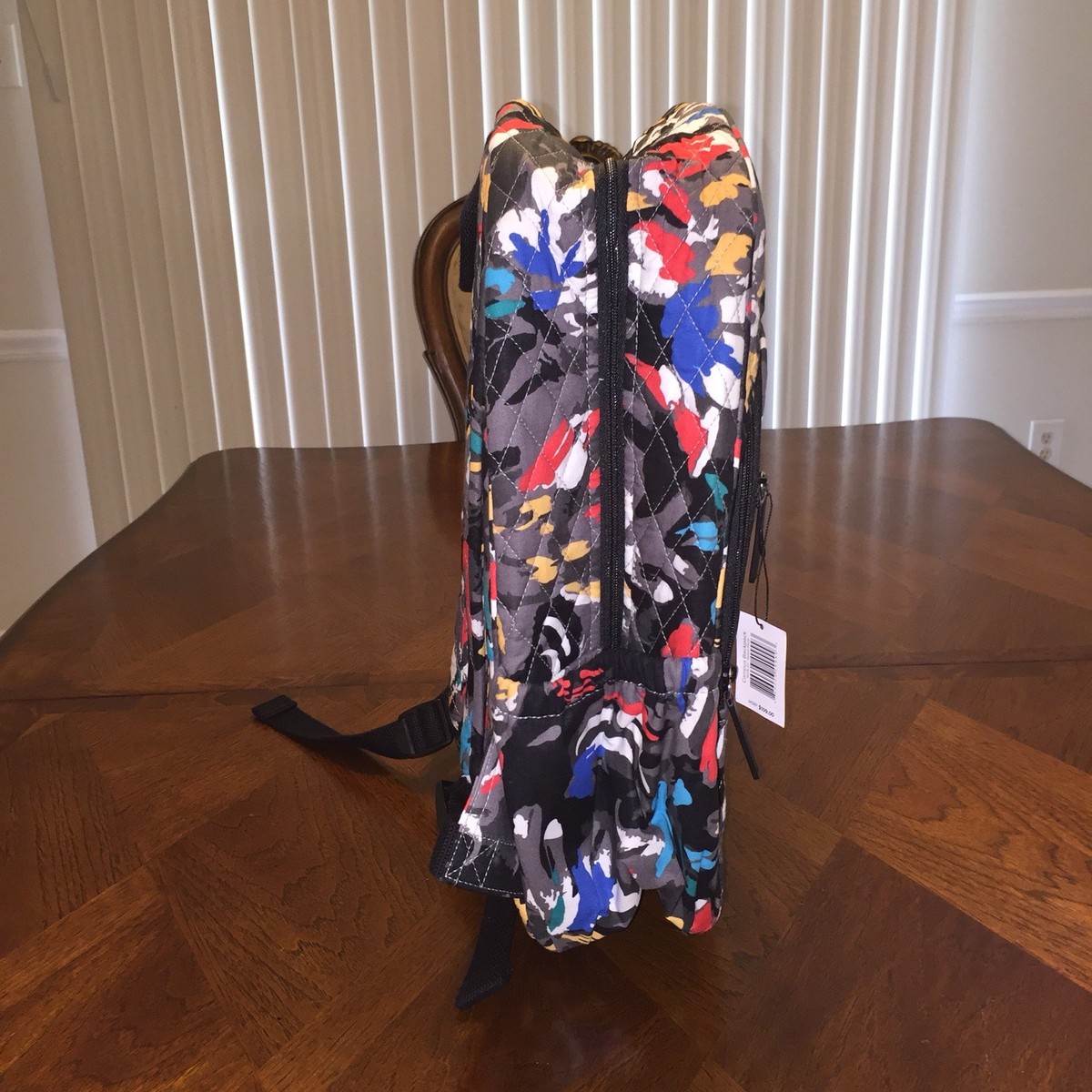Vera Bradley Campus Backpack Floral Fiesta With Black  display picture 1