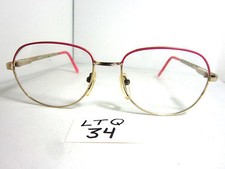 Vtg 80s ST. MORITZ Eyeglass Frame Megan G/Rose Matt Pink Gold Womens LTQ-34 