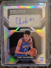 2022-23 Prizm Basketball Chet Holmgren Sensational Signatures Silver Auto Rookie