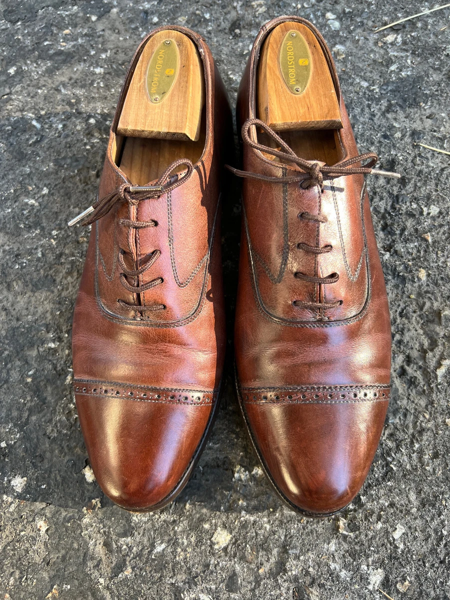 Brooks Brothers Peal and Co. Brown Leather Perforated Cap Toe