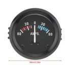 2" 52MM 12V 60-0-60 AMP Ammeter Gauge Meter with LED Backlight Mount bracket