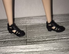 Original Barbie Doll Shoes Black Doll Shoes Flat Fits Flat Feet Barbie