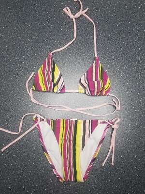 Jolidon Bikini SET Ungepolstert Triangel Bh ohne Bügel und Slip Neu Gr: S