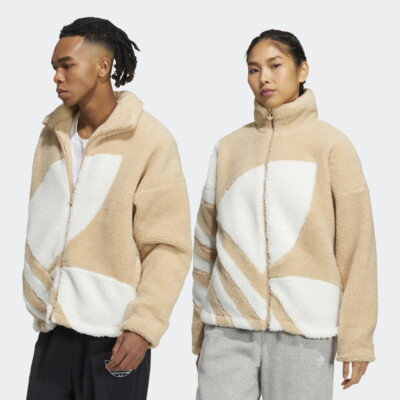 New Adidas Mens SHERPA JACKET TR HR3487 BEIGE / OFF WHITE M - 3XL