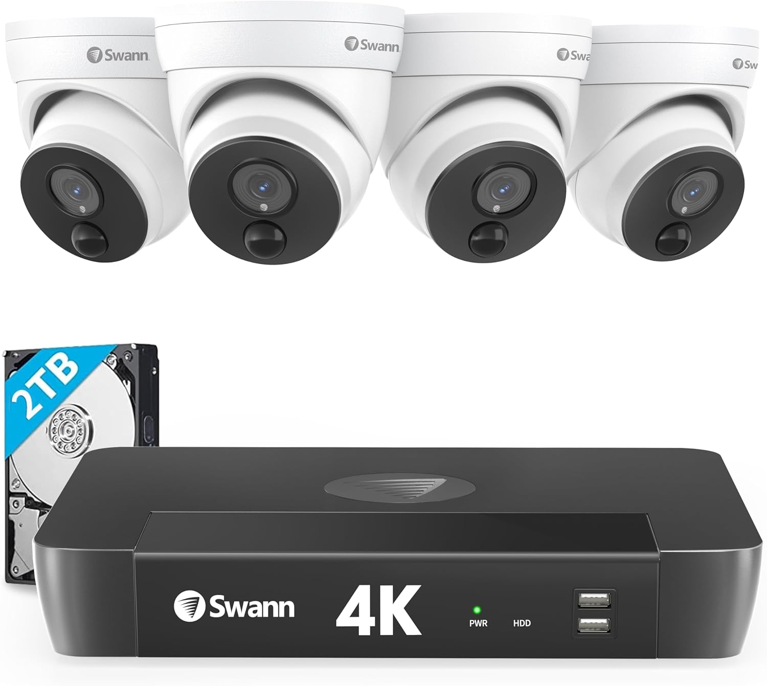 4K Master Security Camera System, 80° Wide Angle for Indoor/Outdoor Wired Home S
