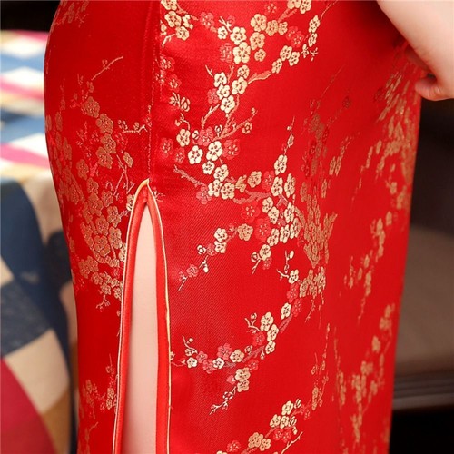 Floral Print Cheongsam Dresses Chinese Style Traditional Clothing Women - Picture 12 of 17