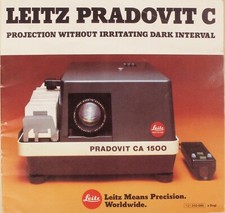 Original 1977 LEITZ Brochure: PRADOVIT C Slide Projector