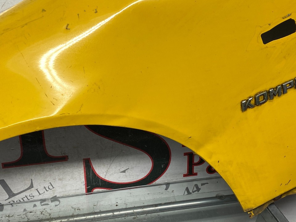 (AS) MERCEDES BENZ W170 SLK R170 FRONT WING LEFT SIDE YELLOW (DENTED ...