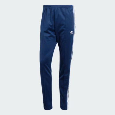adidas Originals Classics Beckenbauer Track Pants in Dark Blue and White